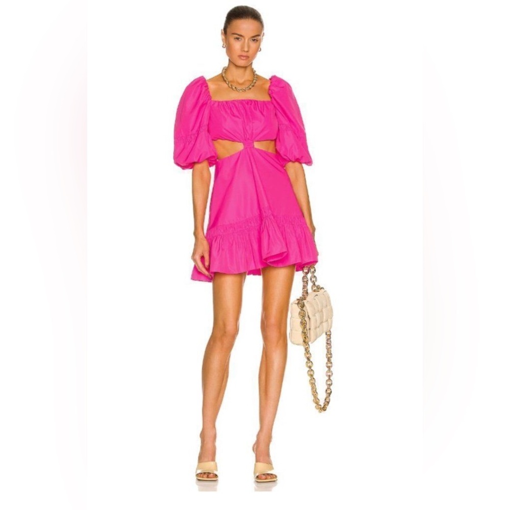 Alexis Bertana Magenta Cutout Mini Dress